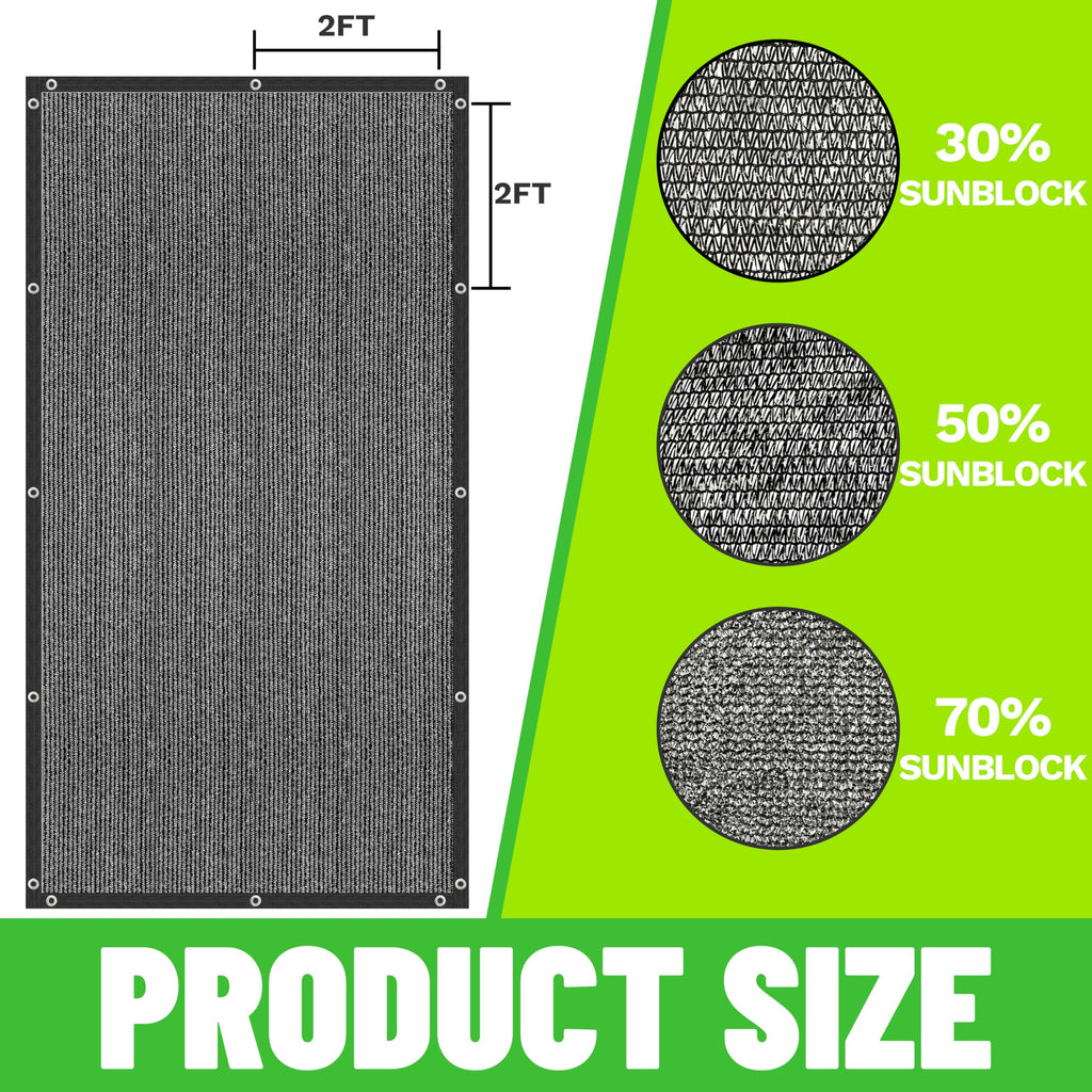 Colourtree 30% Black Shade Cloth, 12Ft X 20Ft Mesh Tarp, Uv Resistant Netting With Upgrade Grommets For Plant Cover, Greenhouse, Chicken Coop, Barn, Kennel, Garden (We Make Custom Size)