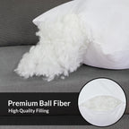 Royale Linens Throw Pillow Insert - Rectangle Pillow - Bed&Couch Pillow - Sofa Pillow Insert - Decorative Pillow Insert - Inner