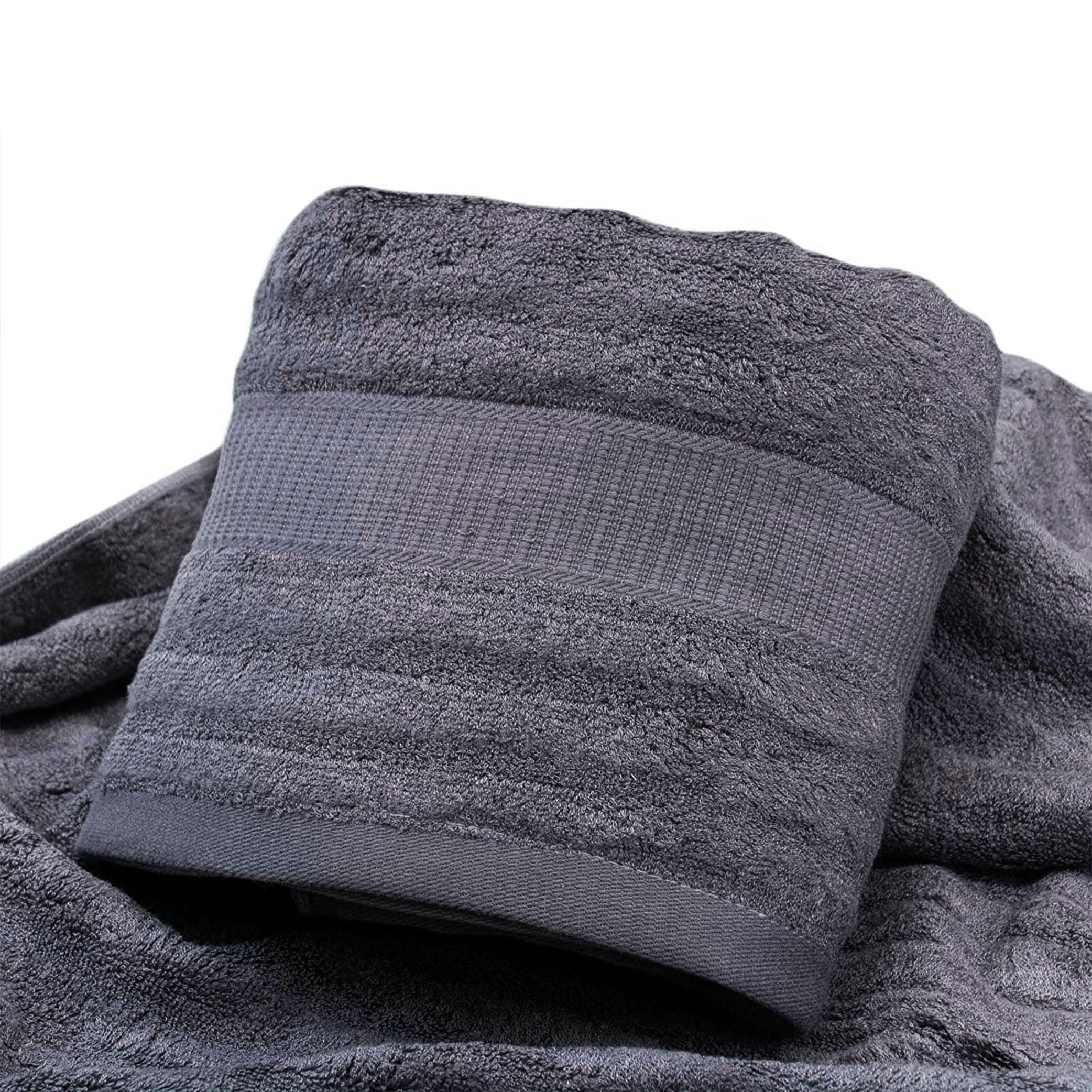 Mush Ultra Soft & Super Absorbent | 600 Gsm Bamboo Bath Towel Set | 29 X 59 Inches (Space Grey)