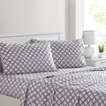 Modern Threads Printed 4-Piece Extra Soft Bedding Sheets & Pillowcase Set, Deep Pocket Up To 16 Inch Mattress Cara Cal King