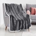 Sherpa Blanket Plush Throw Blanket Size 50' X 60' Bedding Fleece Reversible Blanket For Bed And Couch, Super Soft Comfy Warm F