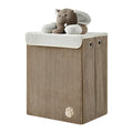 Collapsible Folding Corduroy Kids Plush Laundry Hamper Toy Storage (Gray Elephant)