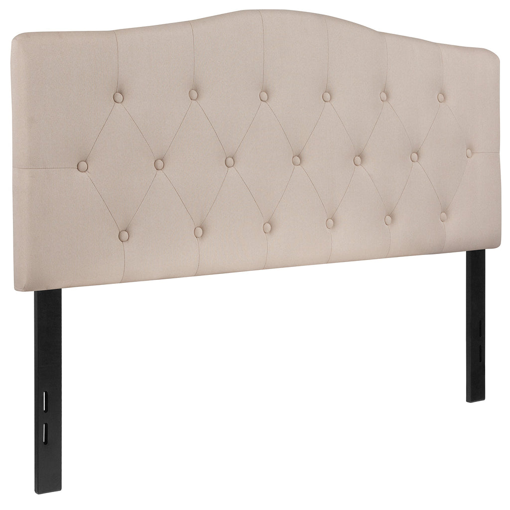 Flash Furniture Cambridge Tufted Upholstered Full Size Headboard In Beige Fabric