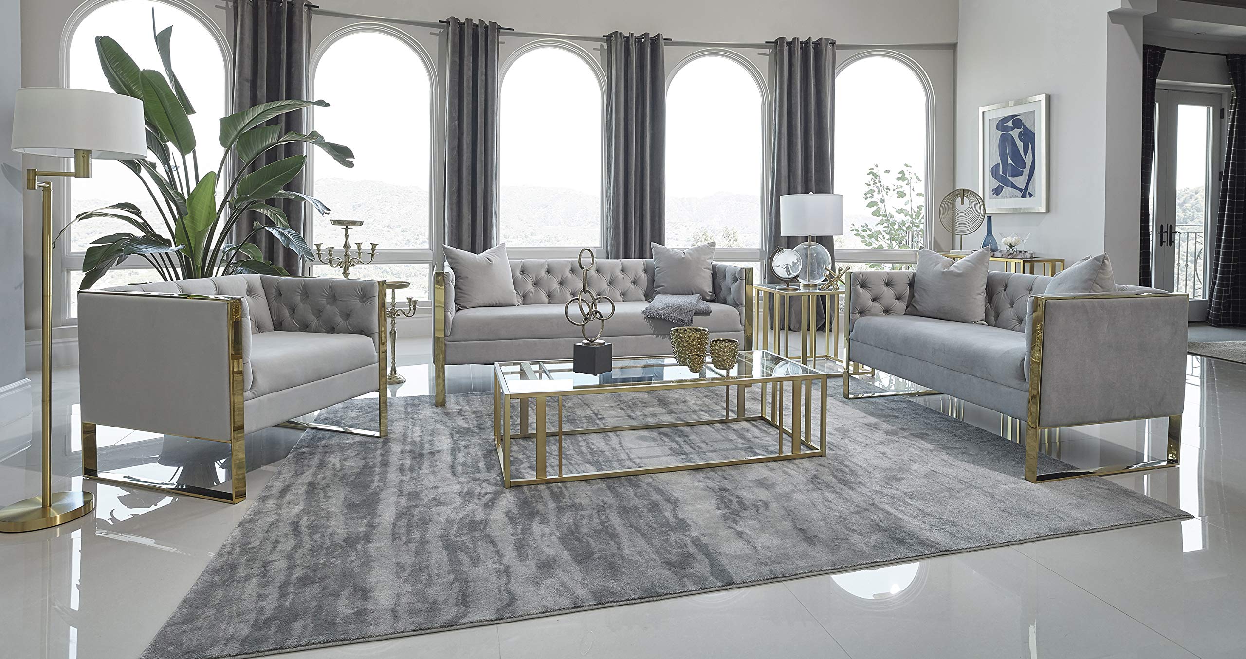 Coaster Furniture Eastbrook Tufted Back Grey Chair 509113