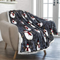 Pavilia Premium Christmas Sherpa Throw Blanket | Snowman Decoration, Fleece, Plush, Warm, Cozy Reversible Microfiber Holiday Bla