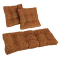 Blazing Needles Outdoor Tufted Settee Cushion Set, Vanya Paprika 3 Count