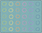 Flagship Carpets Smiley Circle Sampler Abstract Educational Area Rug for Kids Room Seating D  cor, Children's Classroom, Play Ca