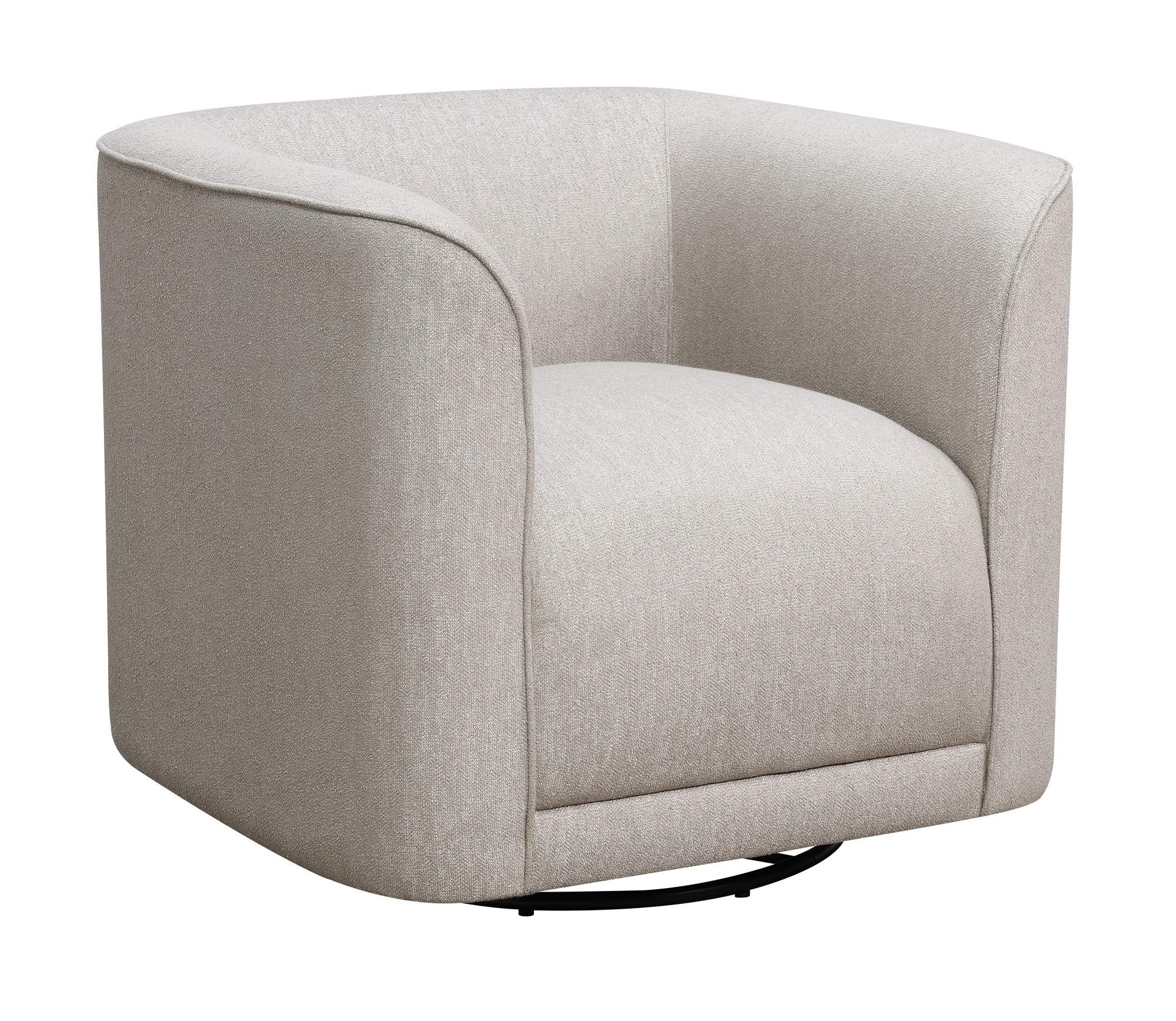 Madrona Burke Isla Sand Accent Chair With 360° Swivel And U-Shape