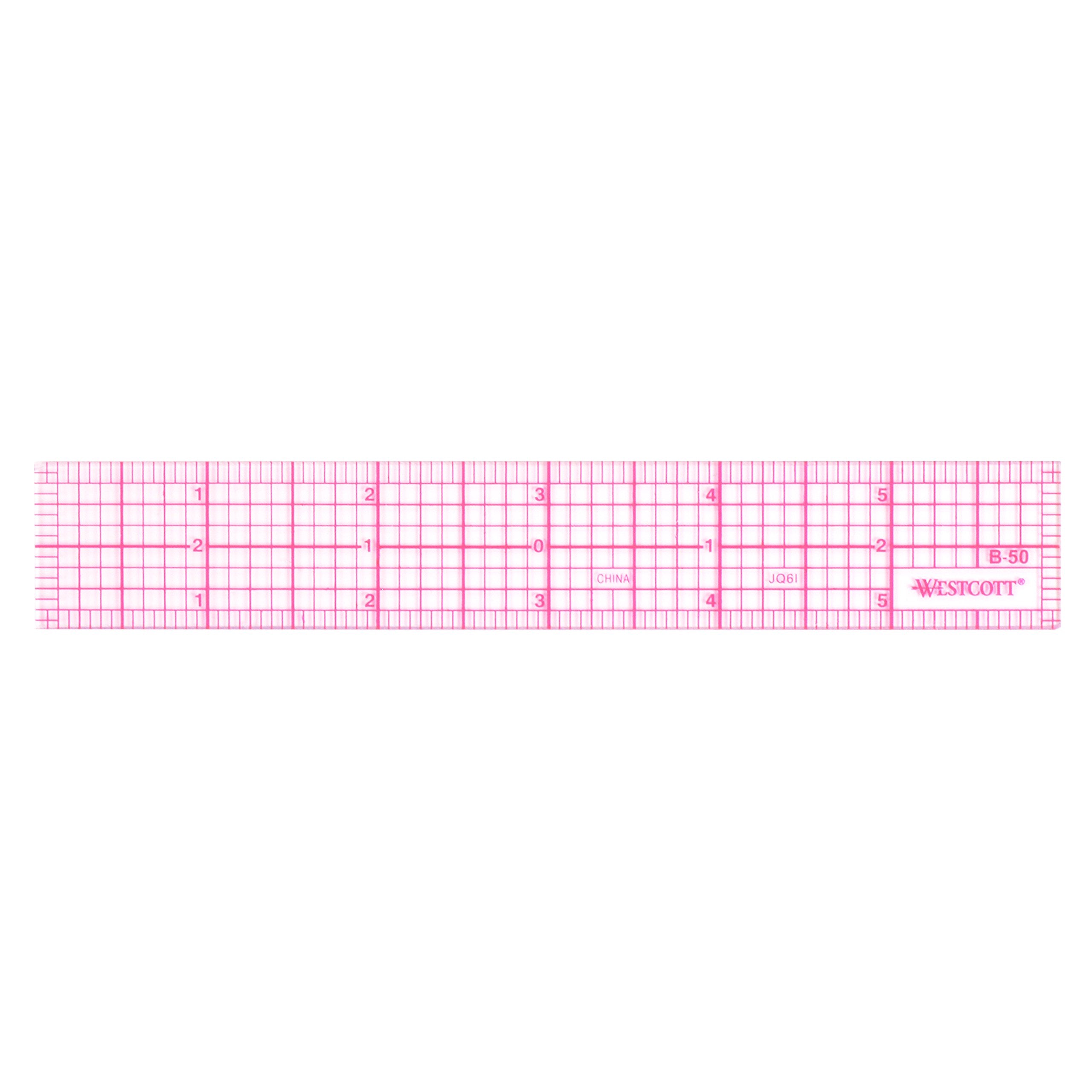 Westcott 8Ths 6-Inch Beveled Transparent Ruler (B-50), Clear