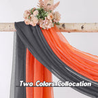 Donren Dark Grey Window Scarf For Outdoor Decoration - Add Luxury Beautiful Elegant Effect To Curtain Panels (1 Panel, 52 X 216