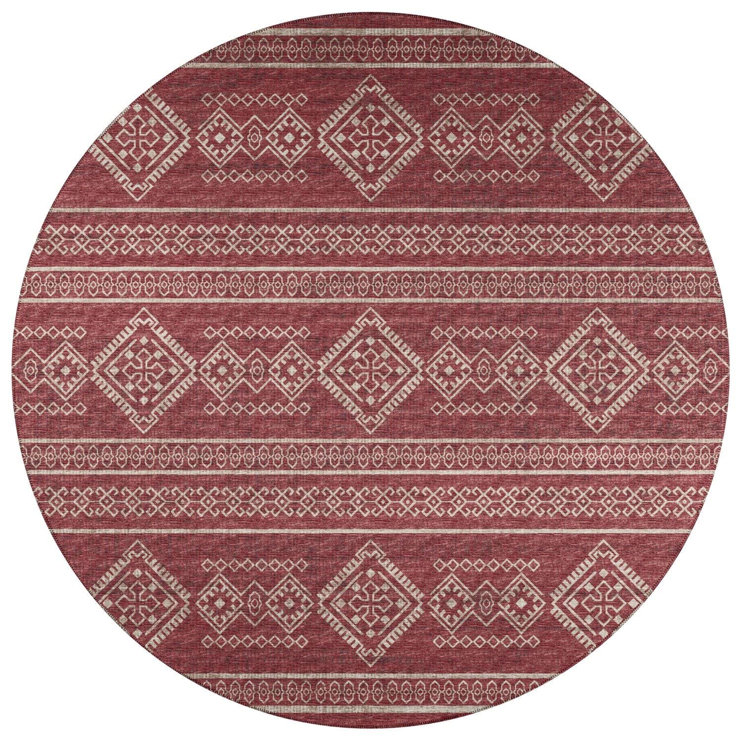 Sedona Sn14 Red Transitional Rug Round 10' X 10'