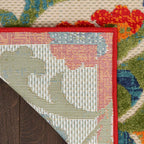 Nourison Aloha Indoor/Outdoor Red Multicolor 9' X 12' Area Rug, Easy Cleaning, Non Shedding, Bed Room, Living Room, Dining Room, Backyard, Deck, Patio (9X12)