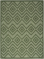 Nourison Versatile Indoor/Outdoor Green 5' X 7' Area Rug, Easy Cleaning, Non Shedding, Bed Room, Living Room, Dining Room, Backyard, Deck, Patio (5X7)