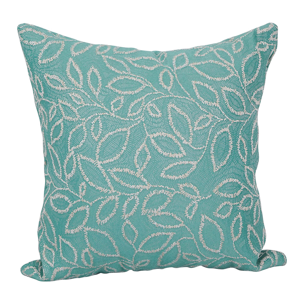 Blazing Needles Square Polyester Jacquard Throw Pillow, 17", Florian Seagla