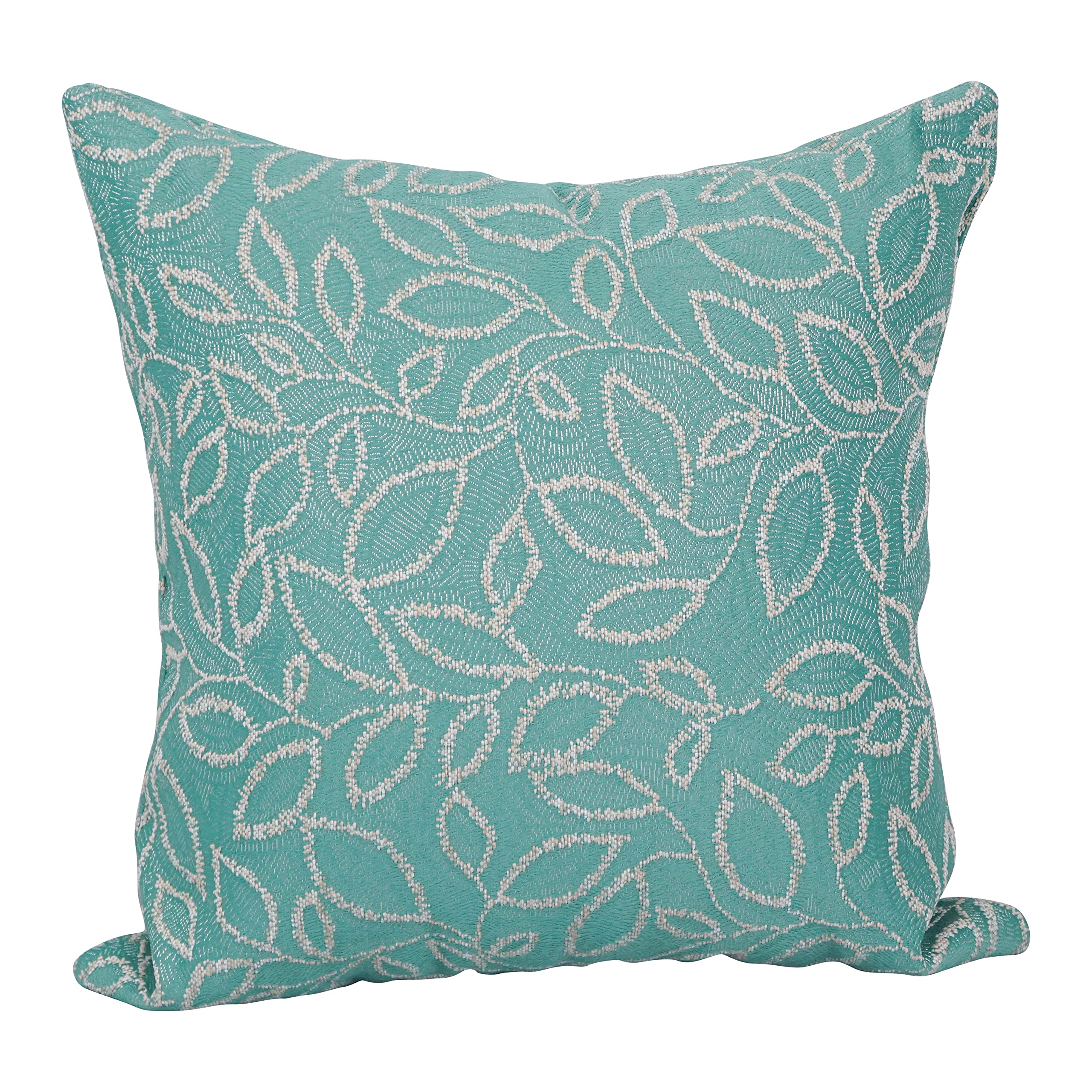 Blazing Needles Square Polyester Jacquard Throw Pillow, 17", Florian Seagla