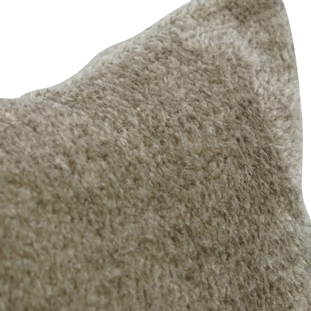 Blazing Needles Square Faux Fur Throw Pillow, 17", Elton Taupe