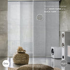 Godear Design Adjustable Vertical Blinds For Sliding Doors, Extendable Track From 45.8'' To 86'' W, Trimmable Panel Curtains Up