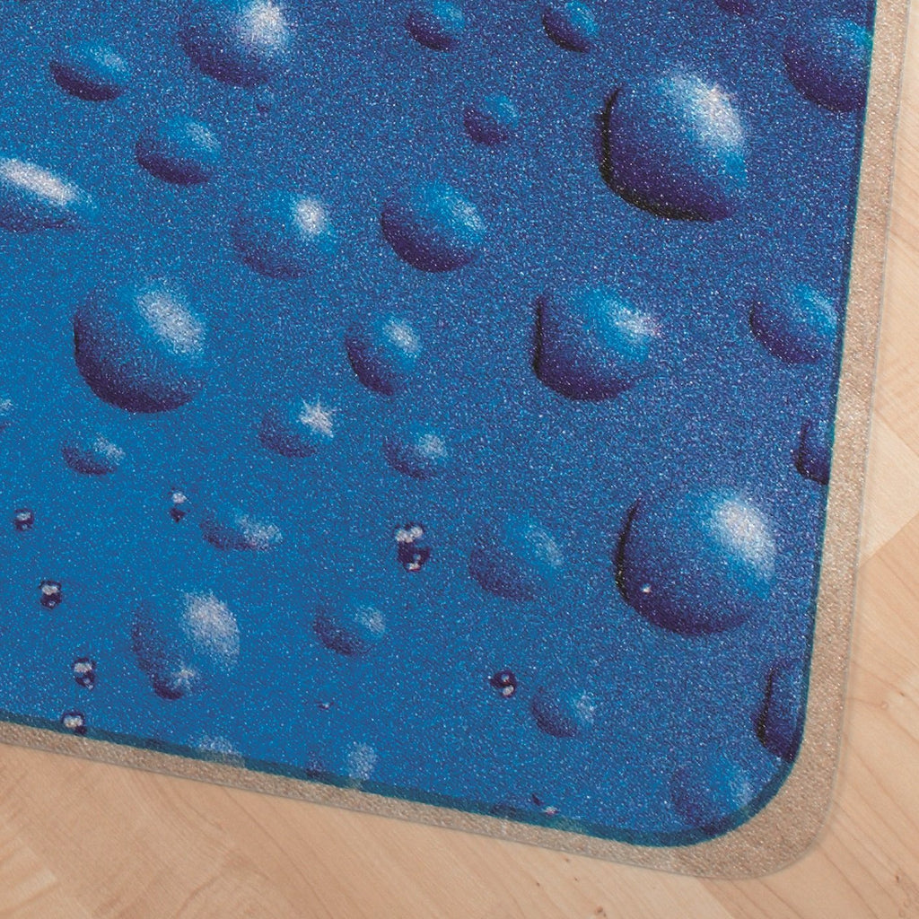 "Floortex Polycarbonate Drops Photo Chair Mat 36"" x 48"" for Carpets and Hard Floors", Drops Print (FC229220ECDR)