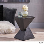 Christopher Knight Home Jerod Light-Weight Concrete Accent Table, Black