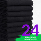 Green Lifestyle Black Bleach Proof Towels Bulk Sets 100% Cotton 16' X 25' Premium Spa Quality, Super Soft And Absorbent For Gym,