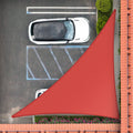 Royal Shade 14' X 22' X 26.1' Red Right Triangle Sun Shade Sail Order To Make Rstaprt10, Upf50+ 95% Uv Blockage, 200Gsm Commerci