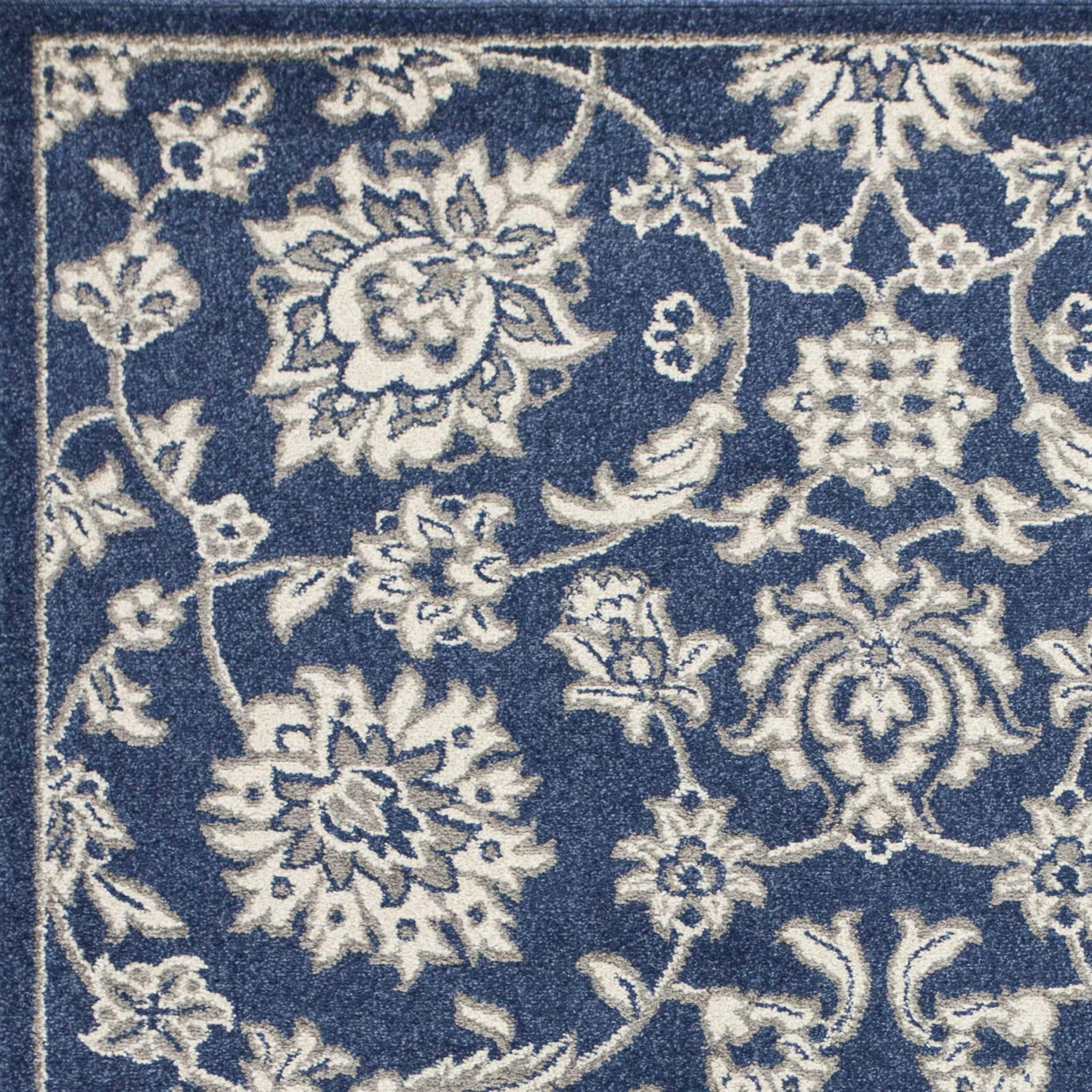 HomeRoots Decor 5'3' x 7'7' UV-Treated Polypropelene Denim Area Rug