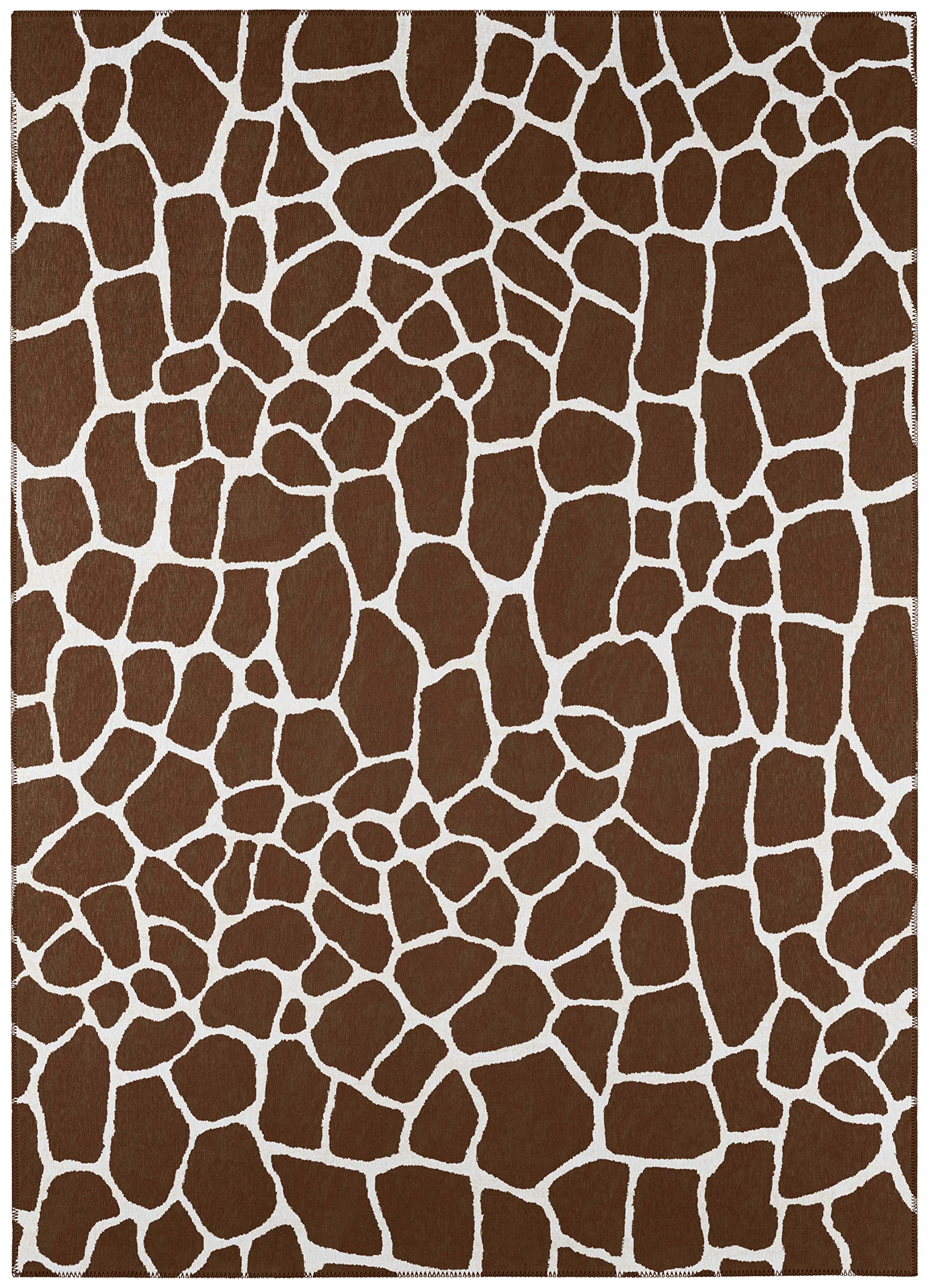 Addison Rugs Safari Asf34 Coffee Washable 9' X 12' Indoor Outdoor Area Rug, Easy Clean, Machine Washable, Non Shedding, Bedroom, Entry, Living Room, Dining Room, Kitchen, Patio Rug