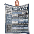 Spwasplo Son In Law Gifts Blanket - Son In Law Gifts From Mother In Law - Son In Law Christmas Birthday Gift Ideas - Gifts For S