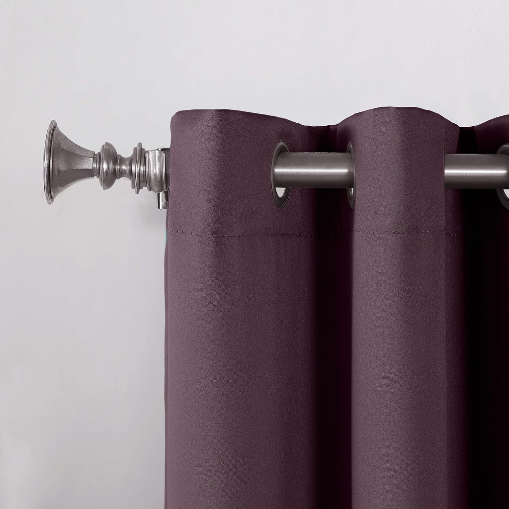 Sun Zero Barrow 2-Pack Energy Saving Grommet Curtain Panel Pair, 54'' X 95, Plum Purple