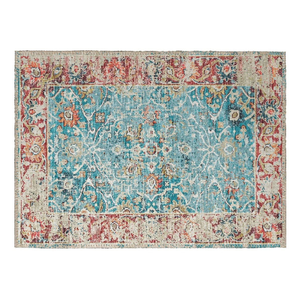 Marbella Mb2 Blue Traditional Rug Rectangle 10' X 14'