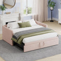 Merax Twin Size Velvet Daybed with Extended Pop Up Trundle, Upholstered Sofa Bed Daybed, Space-Saving Twin to King Design for Gu