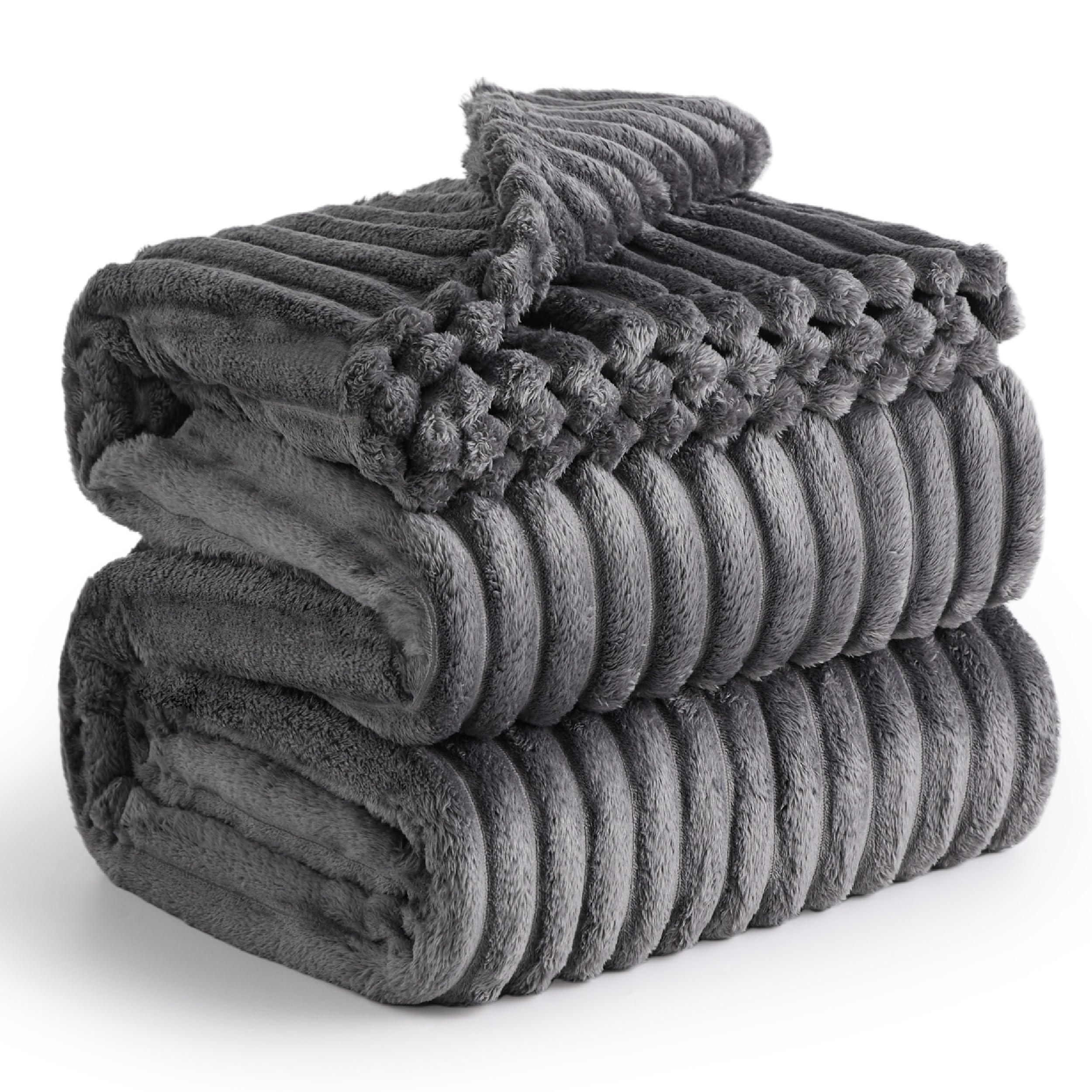 Bedsure Grey California King Size Blanket For Bed - Super Soft Cozy Blankets For Women, Cute Large Blanket For Girls, 102X96 Inc