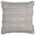 Rizzy Home | T12239 | 22"x22" Blue/Neutral/White Decorative Pillow | Cover Only