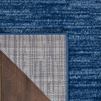 Nourison Essentials Solid Contemporary Navy Blue, Runner Rug, 2' X 6'
