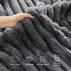 Bedsure King Size Blanket For Bed - Super Soft Cozy Blankets For Women, Cute Large Fleece Blanket For Girls, Grey,108X90 Inches,