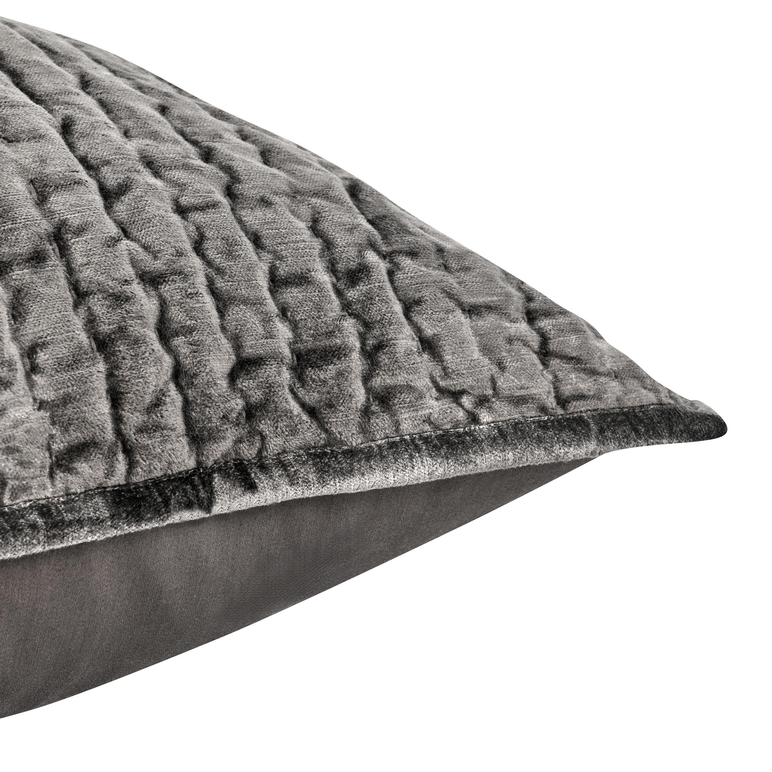 Kosas Home Dimitry 20X26 Velvet And Solid Cotton Standard Sham In Desert Brown