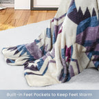 Catalonia Wearable Fleece Blanket With Sleeves And Foot Pockets For Adult Women Men, Micro Plush Comfy Wrap Sleeved Throw Blanke