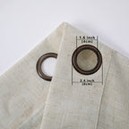 Linen Bronze Grommet Linen Blend Sheer Curtains 52X72 Inches Long