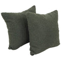 Blazing Needles Square Faux Fur Throw Pillows, 17", Turell Army 2 Count
