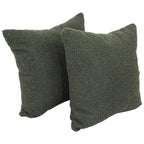 Blazing Needles Square Faux Fur Throw Pillows, 17", Turell Army 2 Count