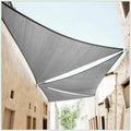 Colourtree 22' X 22' X 22' Grey Sun Shade Sail Triangle Ctslt22 - Canopy Mesh Fabric Uv Block Upf50 - Commercial Heavy Duty - 19