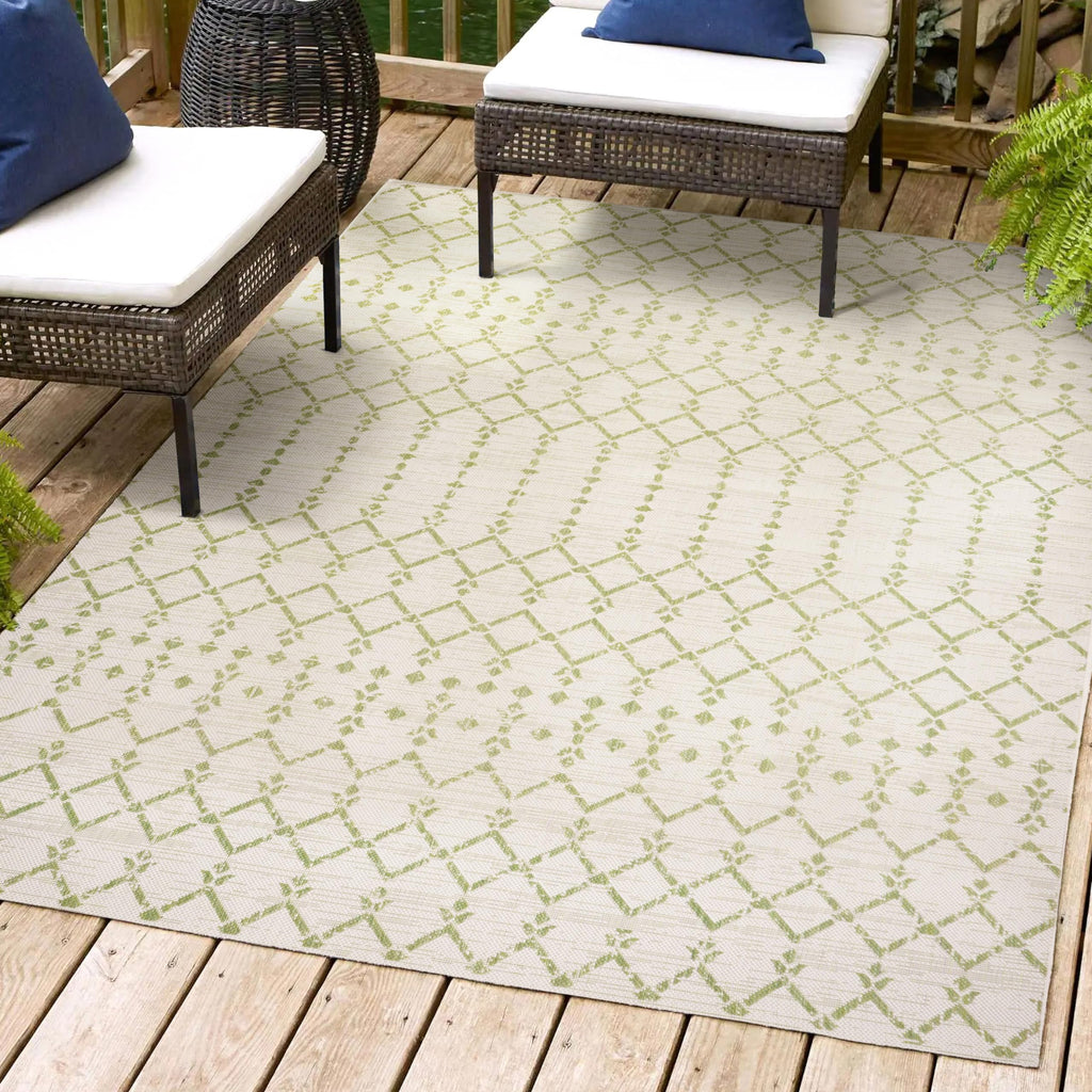 Jonathan Y Smb108M-3 Ourika Moroccan Geometric Textured Weave Indoor Outdoor Area-Rug, Bohemian Coastal Traditional Easy-Cleanin