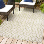 Jonathan Y Smb108M-3 Ourika Moroccan Geometric Textured Weave Indoor Outdoor Area-Rug, Bohemian Coastal Traditional Easy-Cleanin