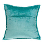 HomeRoots 50% Cotton, 50% Viscose 20' x 7' x 20' Transitional Aqua Solid Quilted Pillow Cover with Poly Insert