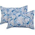Huesland By Ahmedabad Cotton 144 Tc Cotton Pillow Cases Set Of 2  Blue & White