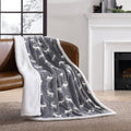 Eddie Bauer - Throw Blanket, Reversible Sherpa Fleece Bedding, Home Decor For All Seasons (Elk Stance Grey, Throw)