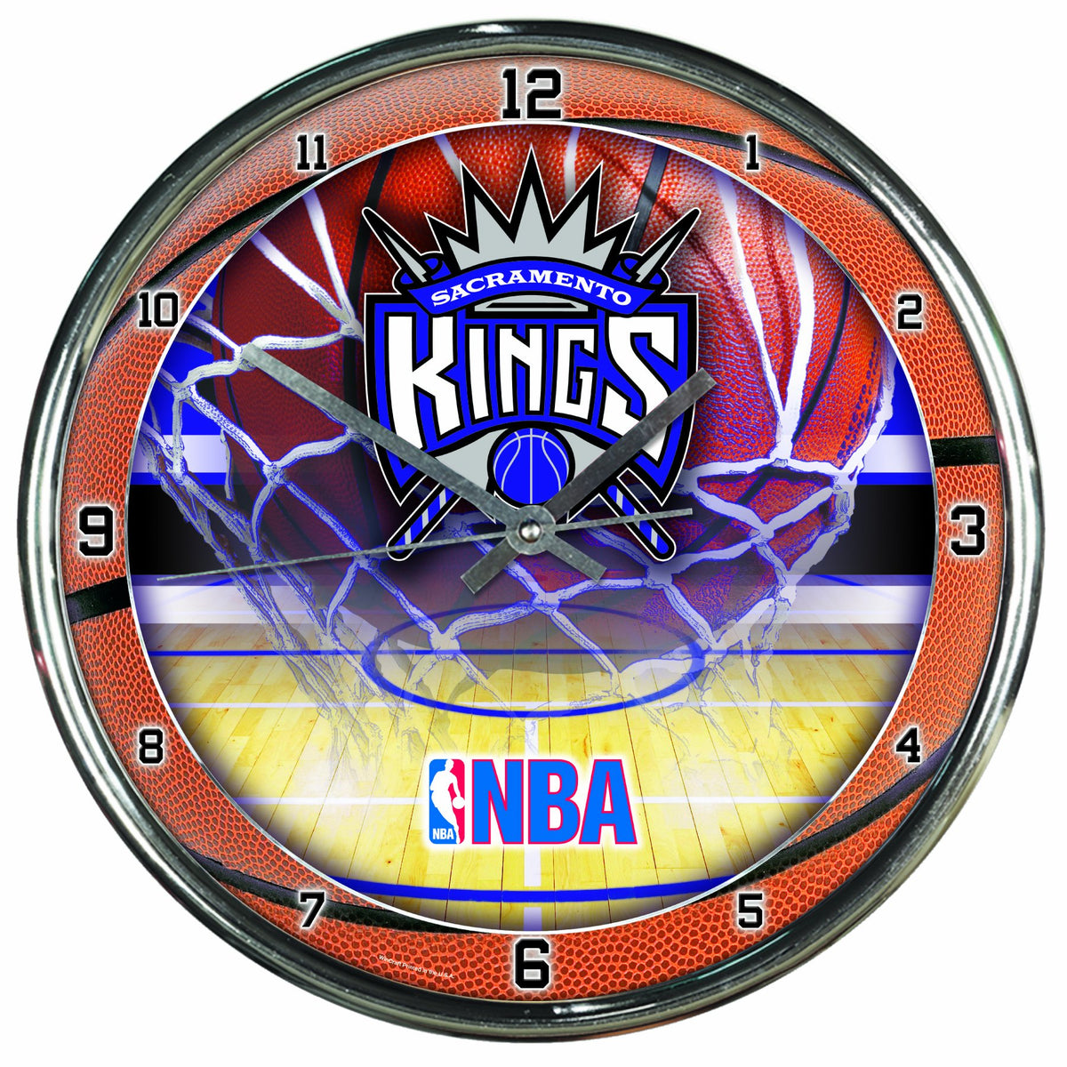 Nba Sacramento Kings Chrome Clock