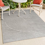 Jonathan Y Scn100A-3 Skagen High-Low Minimalist Curve Geometric Indoor/Outdoor Area Rug, Modern, Contemporary, Geometric, Bohemi