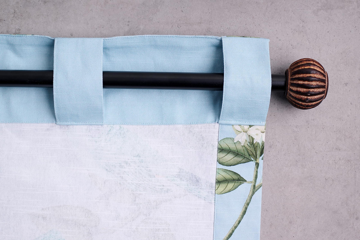Maison D' Hermine 100% Cotton Curtain Bamboo Pastel Blue Two Panel Curtains For Living Rooms Bedrooms Offices Tailored With A Ro