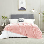 Dreamnine Decorative Soft Fuzzy Large Flannel Fleece Bed Blanket King Size 108'' X 90'', Luxury Cute 3D Patterned Plush Velvet B